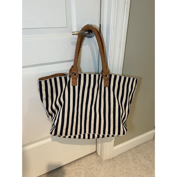 MERONA Navy and White Stripe Weekender Bag - Picture 1 of 5
